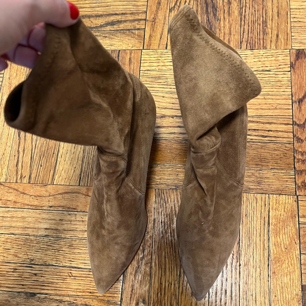 Brown suede Stuart Weitzman booties size 8.5